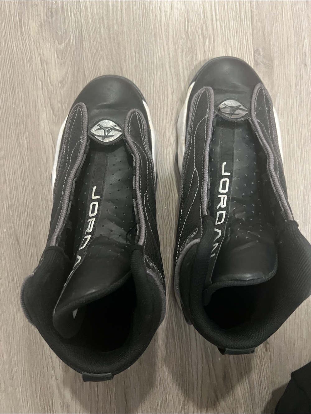 Jordan Kids Black and Gray Slip-On Sneakers